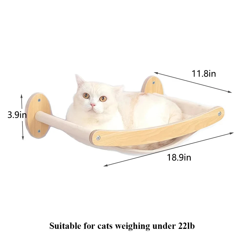 Cat Wall Mounted Climbing Shelf With Sisal Scratching Post