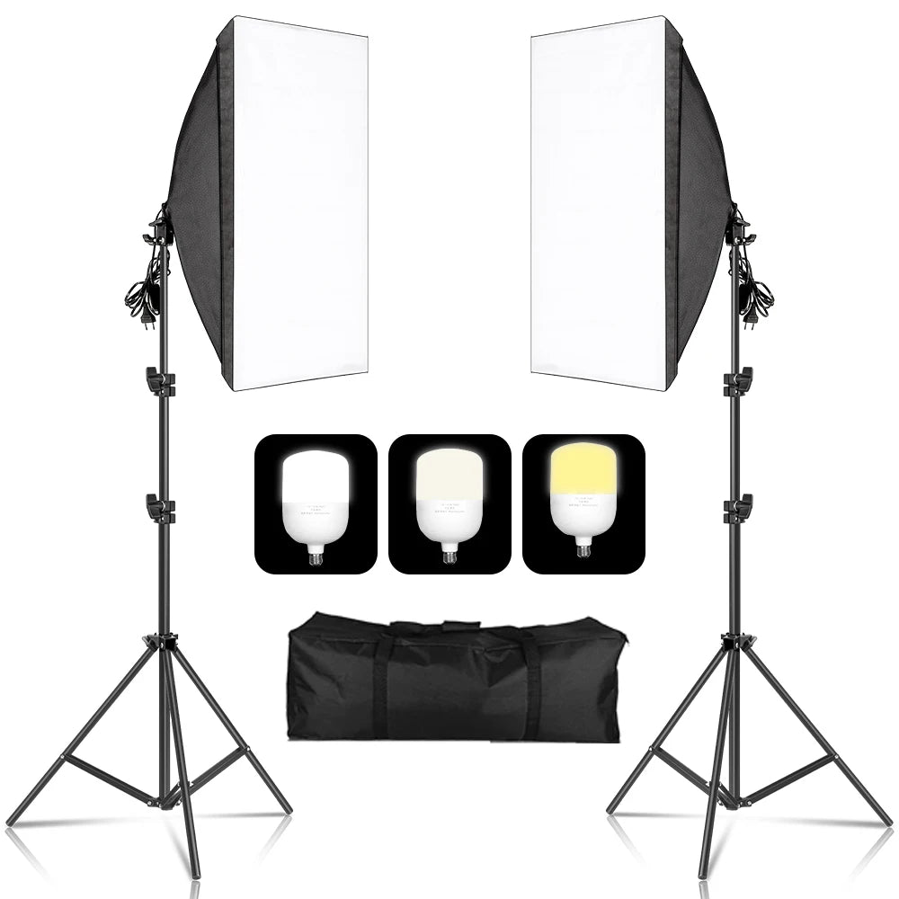 SH Professional Softbox Lighting Kit For Photography Studio