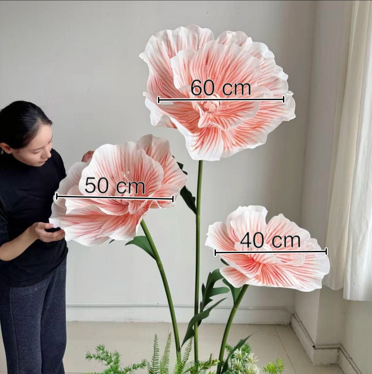 EVA Artificial Flower Display With Stand For Wedding And Home Decor