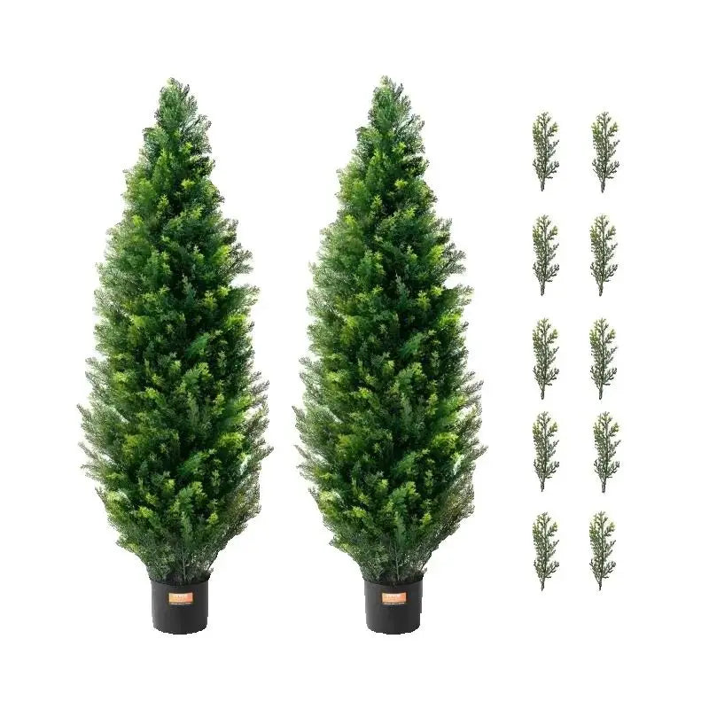 NONECN SucceBuy Cedar Topiary Artificial Tree Outdoor Decor