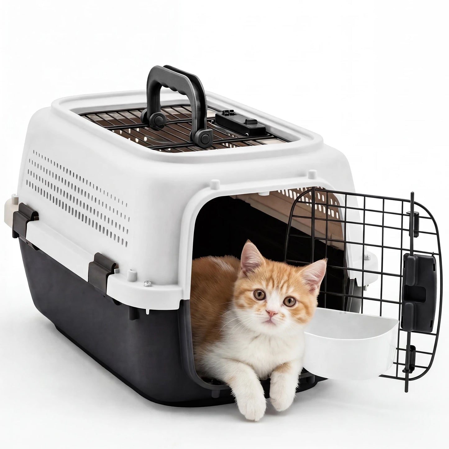 Small Pet Carrier With Front Top Load Wire Door Travel
