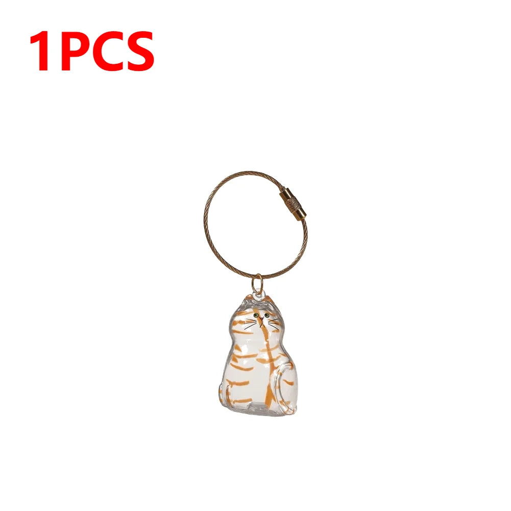 APWIKOGER Cat Keychain DIY Pendant Hair Storage Box