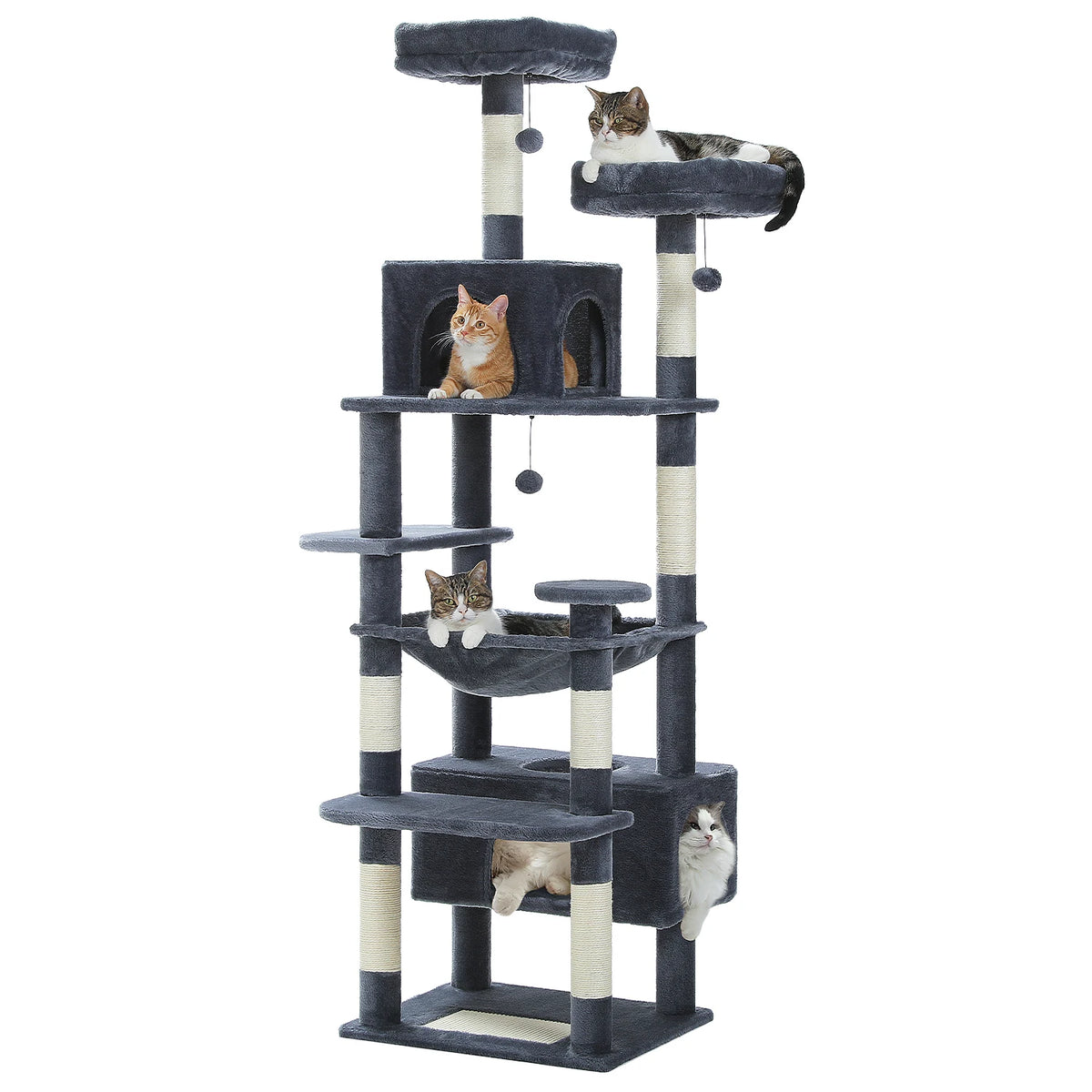 PAWZ Road Cat Tree Tower With Sisal Posts And Hammock