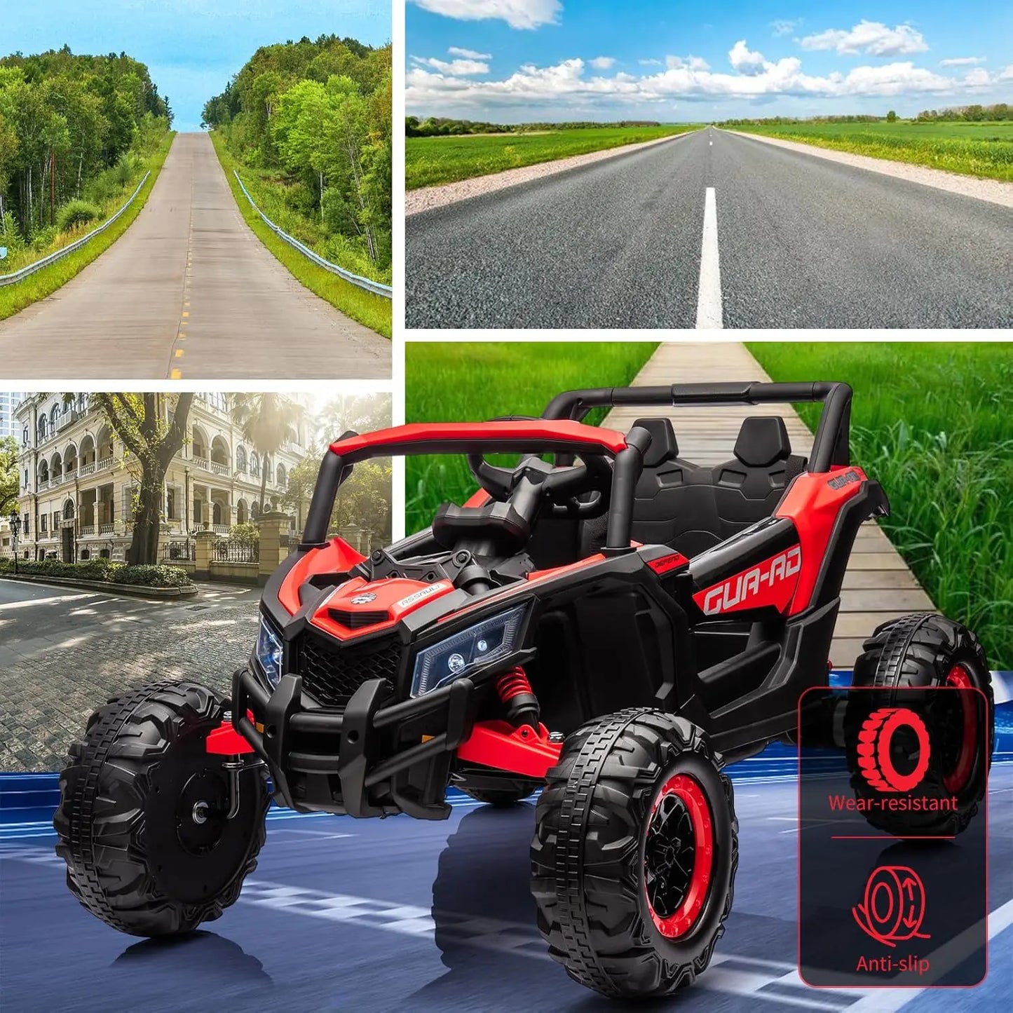 24V Kids Ride On UTV Toy With Remote Control Lights