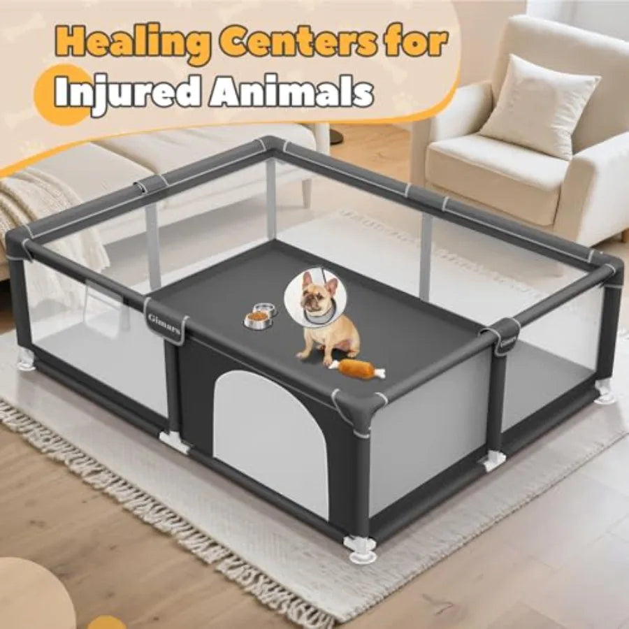YAO HUI HUANG Puppy Playpen with Gate Sturdy Pet Fence