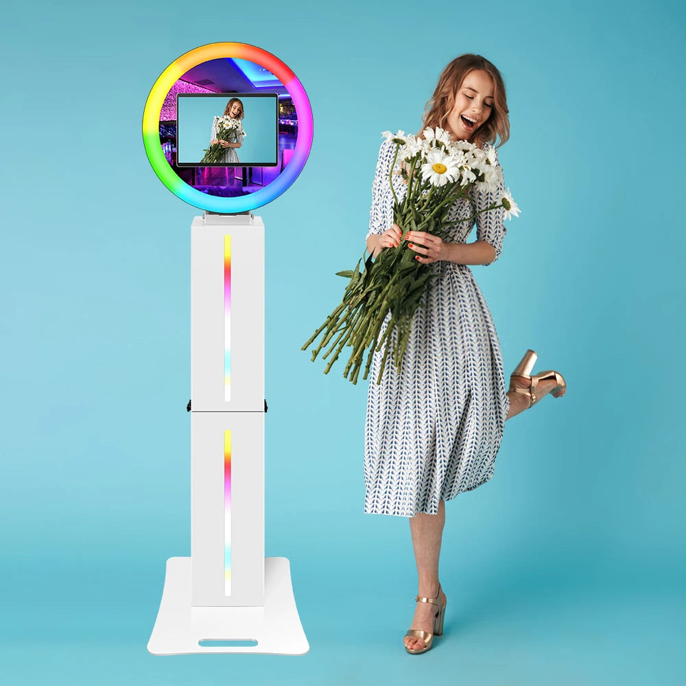 Portable LED Ring Light With iPad Stand For Photo Booth