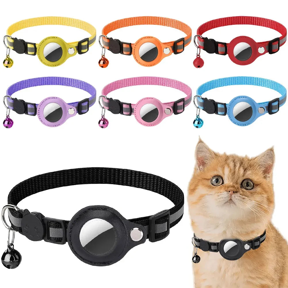 Shunmaii Reflective Cat Collar With AirTag Holder And Adjustable