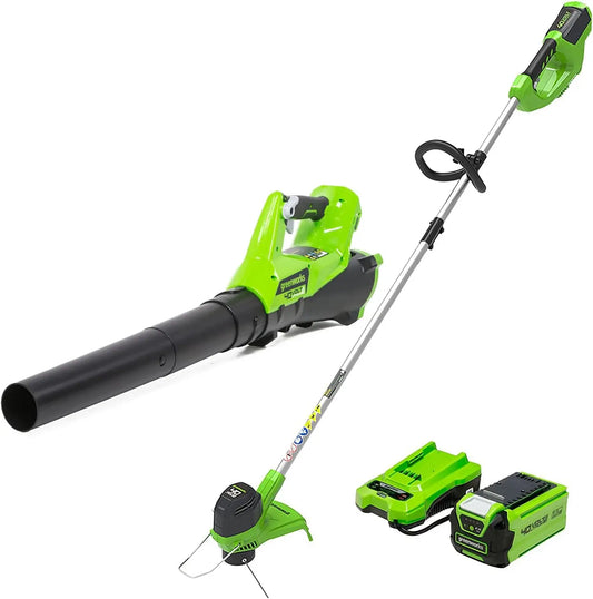40V Cordless Yard Tool Kit With Trimmer And Leaf Blower