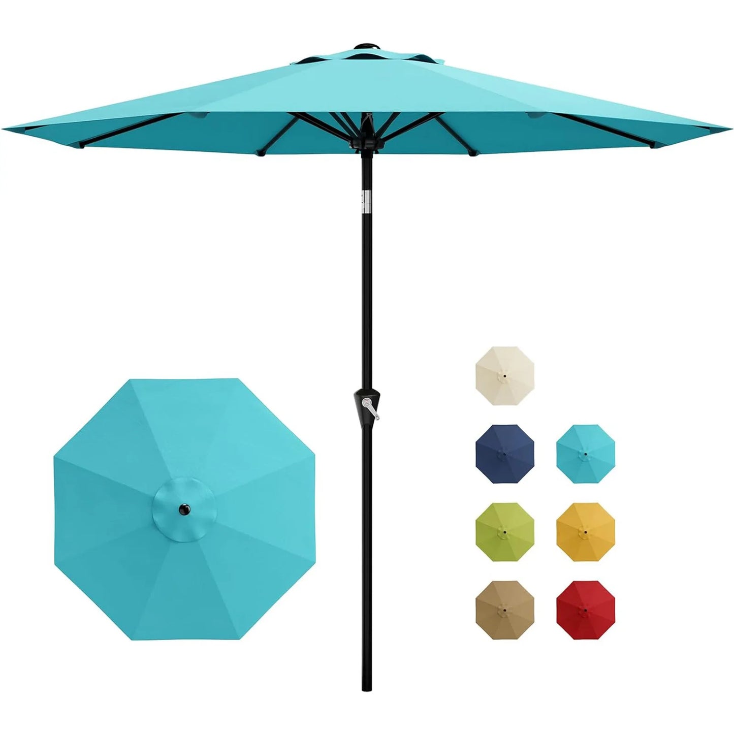 HiMISS Patio Umbrella With Crank Lift And Tilt