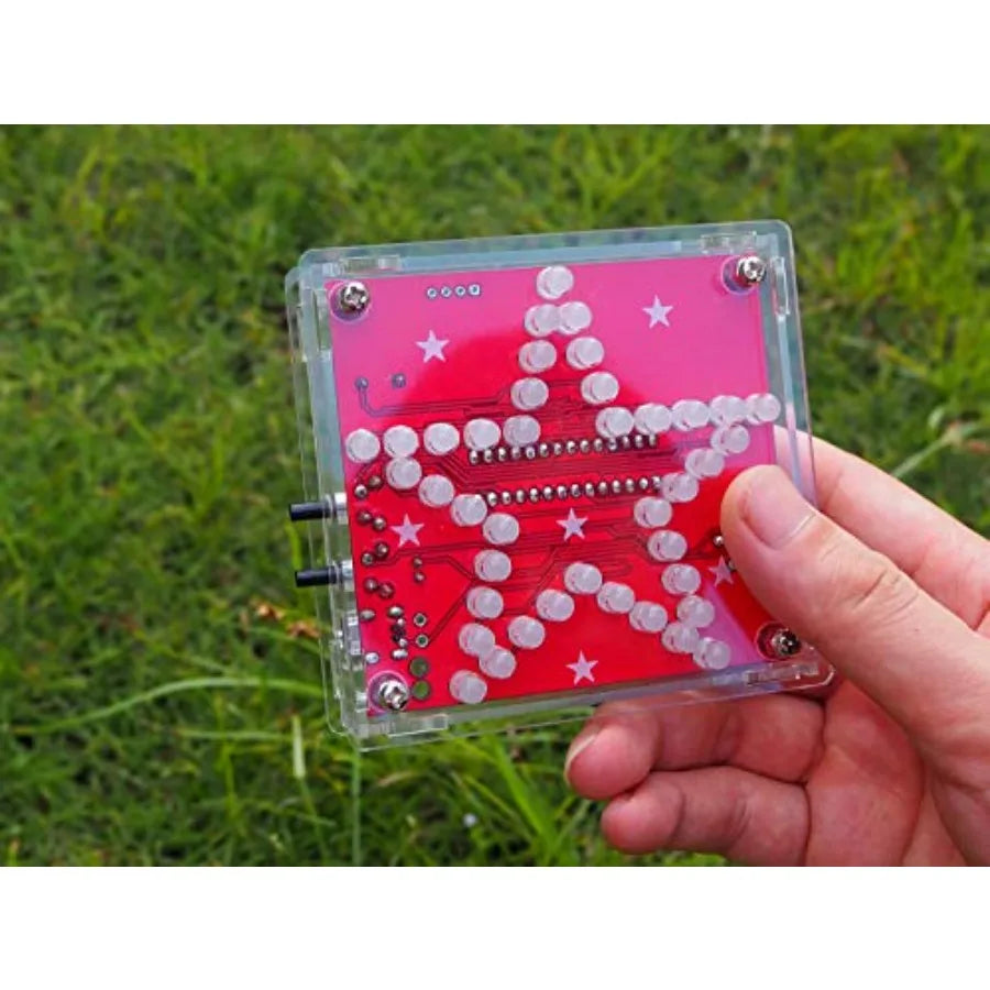 Star Shaped Soldering Practice Kit With Flashing Led And Buzzer