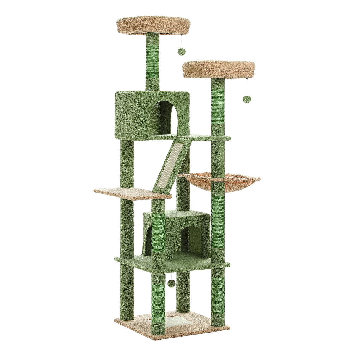 PAWZ Road Multilevel Cat Tower With Plush Condo Scratching Posts