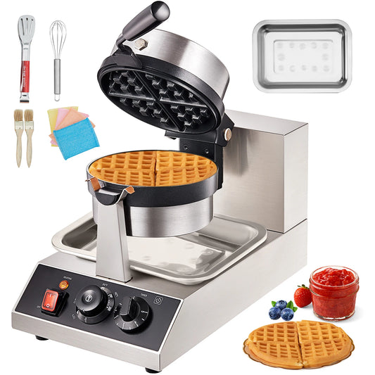 SucceBuy Electric Waffle Maker Stainless Steel Nonstick