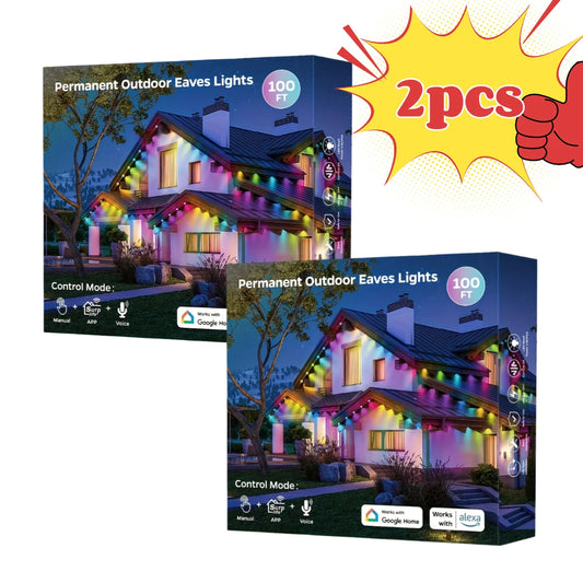 Two Piece Outdoor Roof Light RGB IC LEDs IP67 Waterproof With Smart Control
