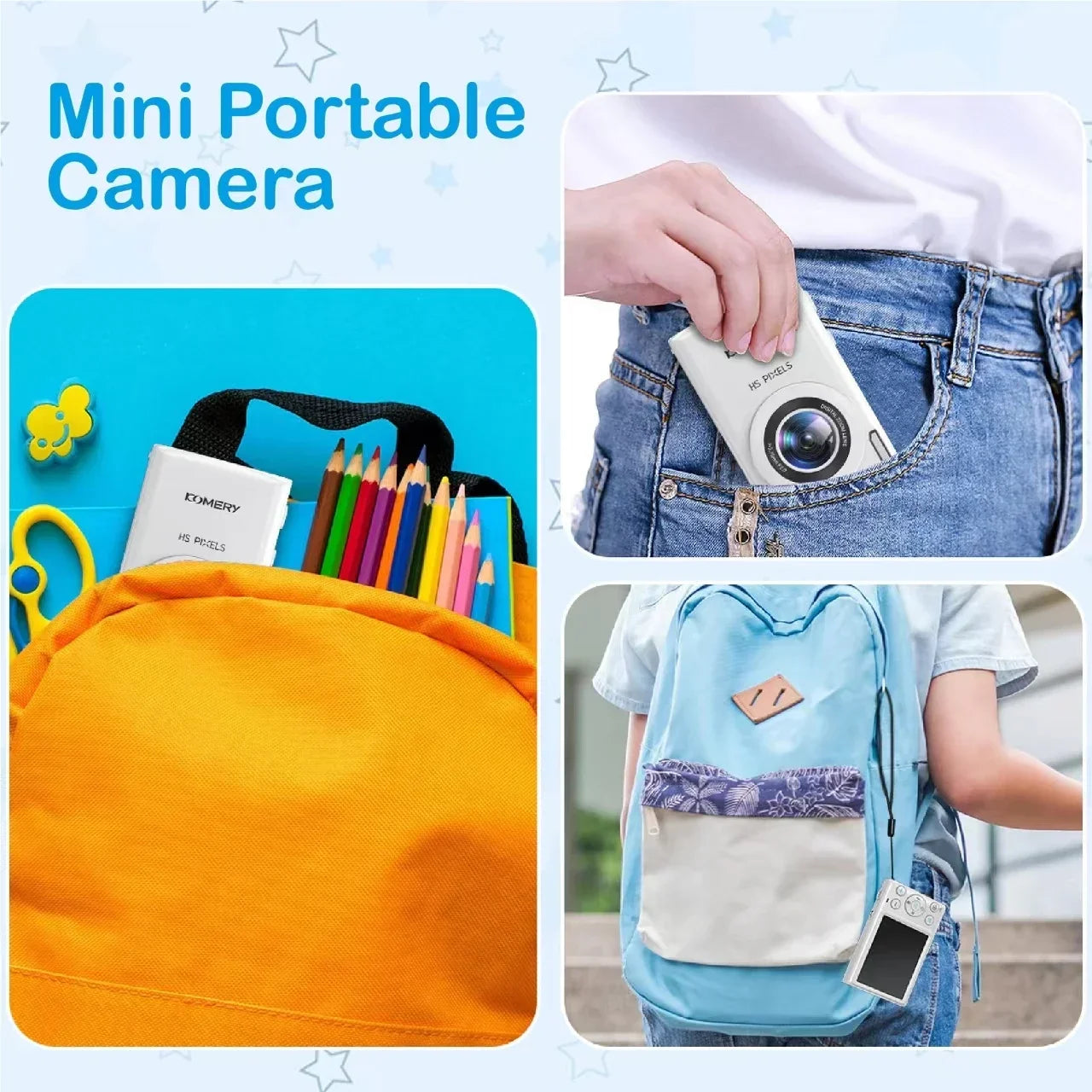 64MP 4K Digital Camera MP3 Player Camcorder for Students
