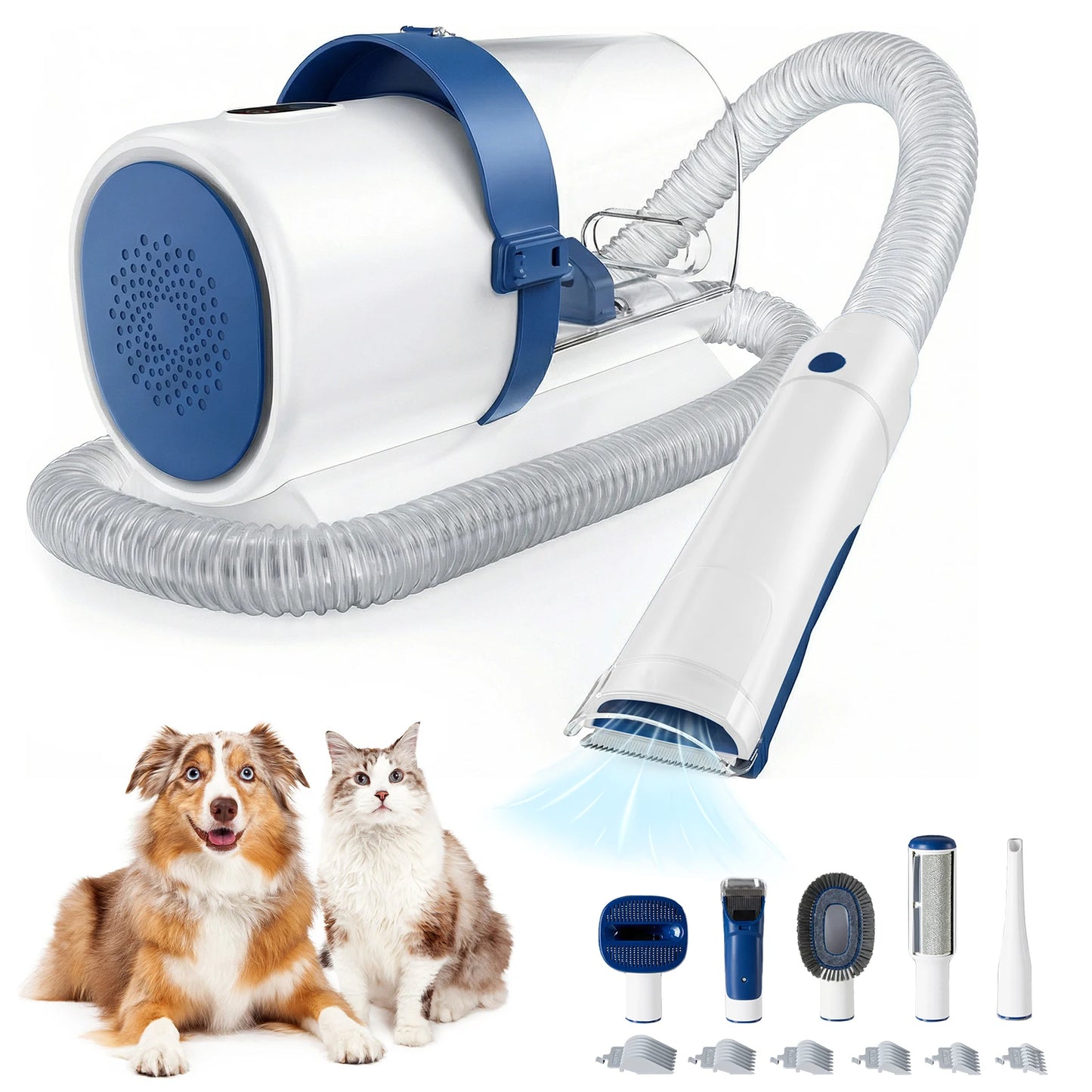 JHK Pet Grooming Vacuum Kit With Cordless Clippers And Tools
