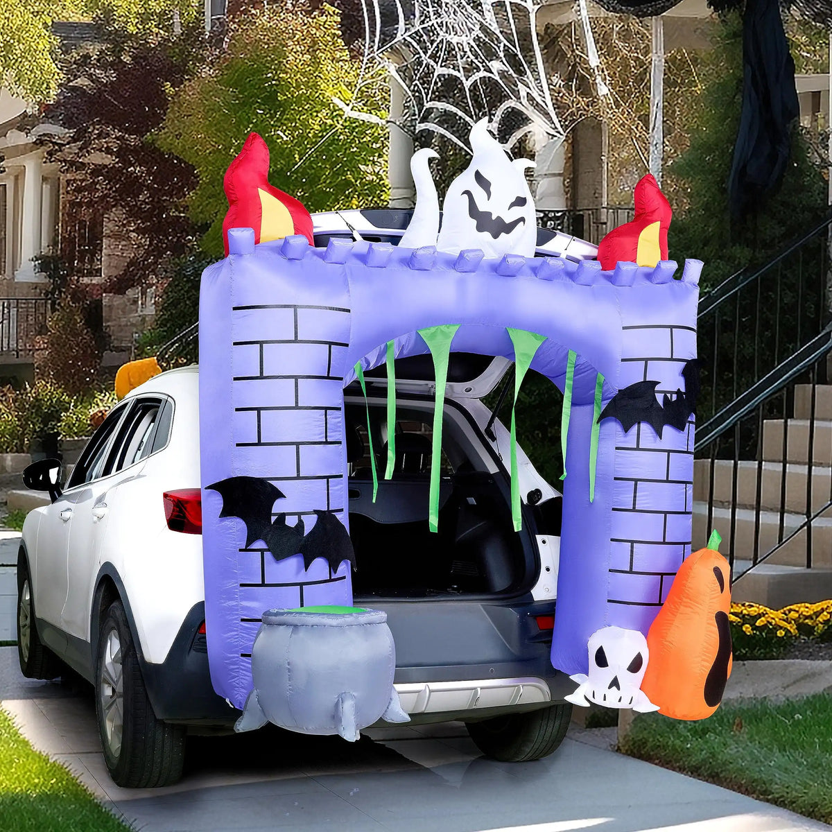 Joyfy Inflatable Haunted Castle Halloween Decoration With LED Lights