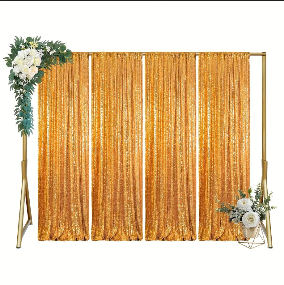 Sequin Backdrop Curtains Panels for Photography and Wedding Events