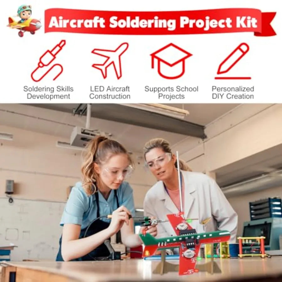 ICStation DIY Airplane Soldering Practice Kit For Students