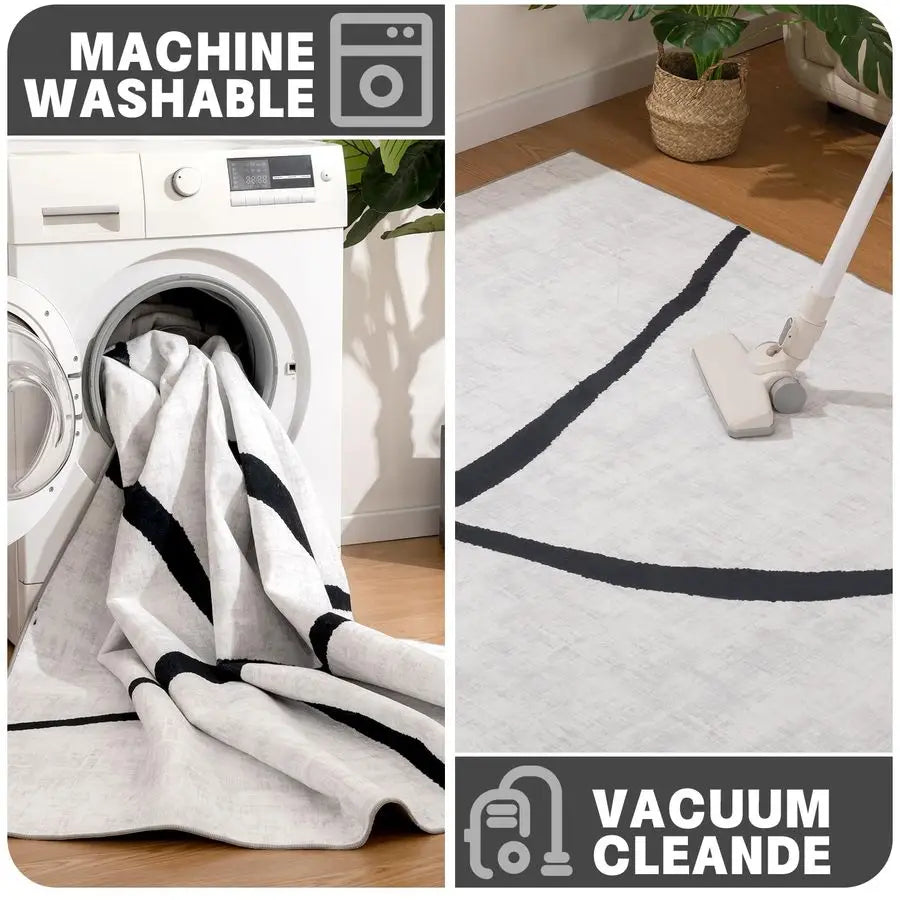 Washable Modern Abstract Rug Non Slip For Living Room