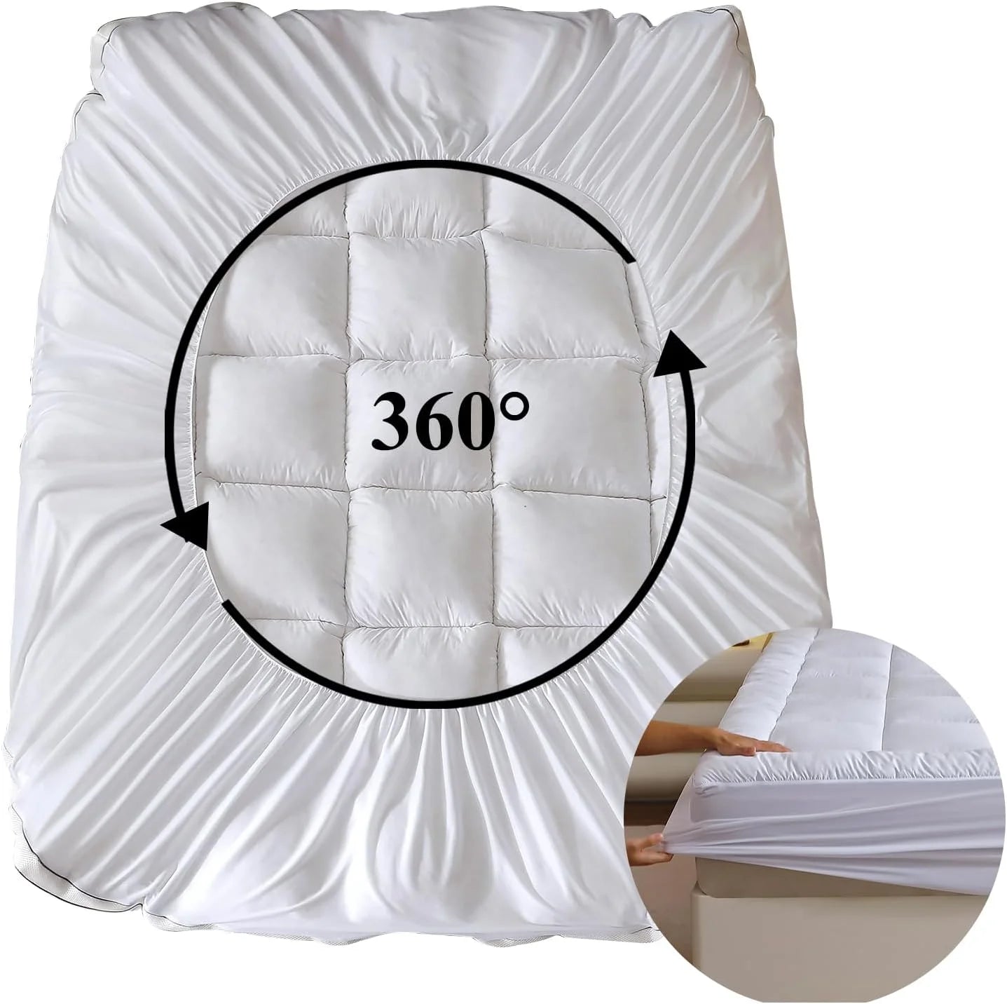 easYum Mattress Protector 360 GSM Breathable Dustproof
