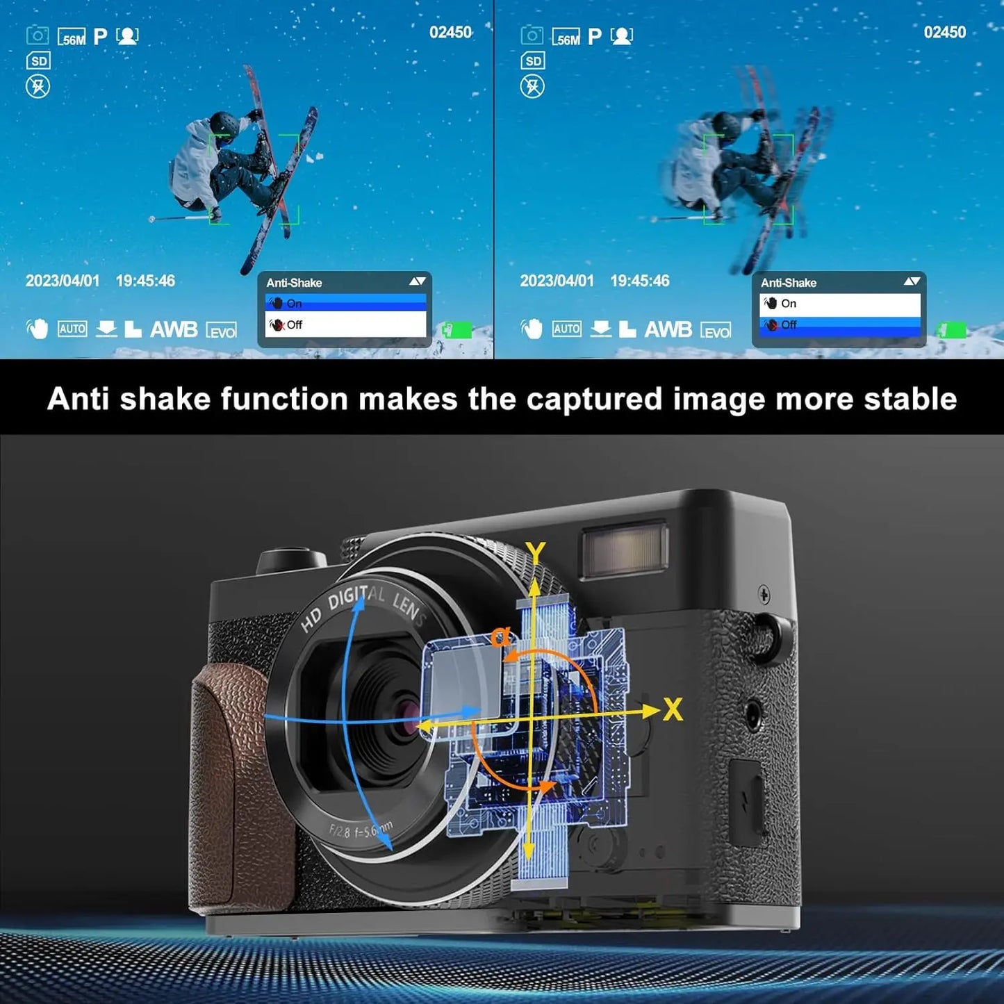 NBD 56MP 4K Vlogging Camera With 180 Degree Flip Screen