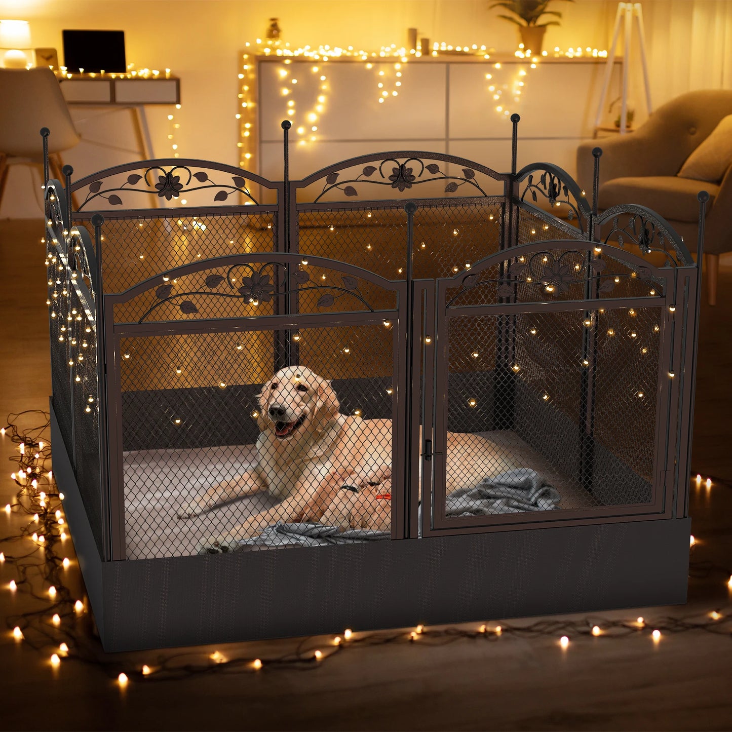 BINGOPAW Dog Playpen Fence Detachable Exercise Pen for Pets