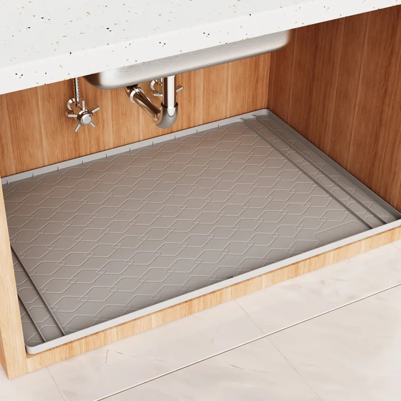 Leeseph Silicone Under Sink Mat Waterproof For Kitchen And Cabinet Protection