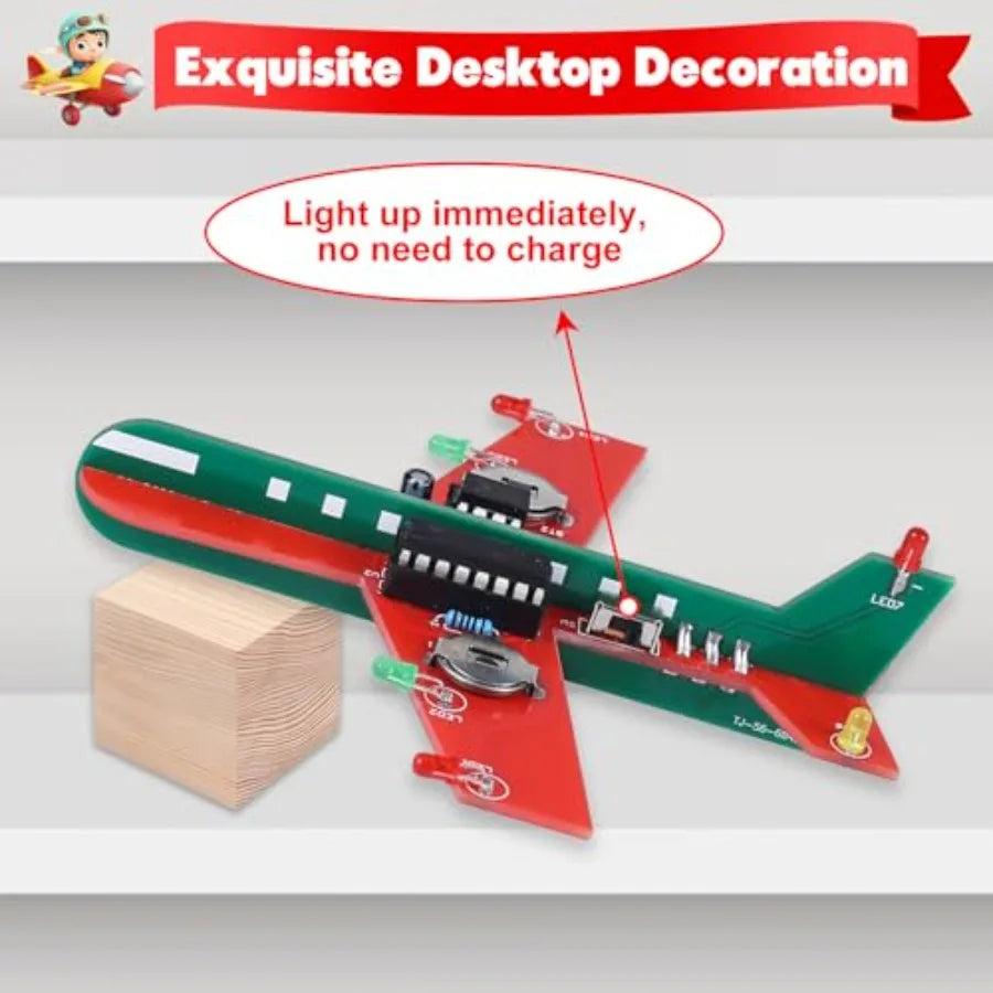 ICStation DIY Airplane Soldering Practice Kit For Students
