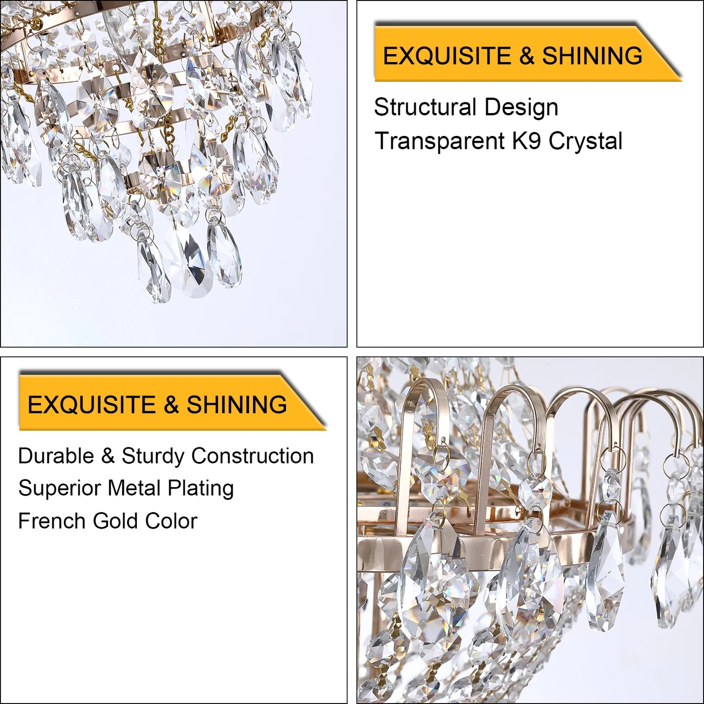 ARLGSITE European Crystal Chandelier 7 Light For Living Room