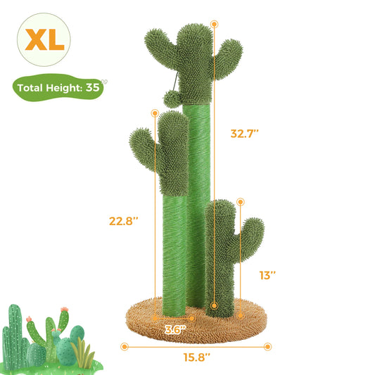 PEQULTICN Cactus Cat Tree With Condo And Hammock
