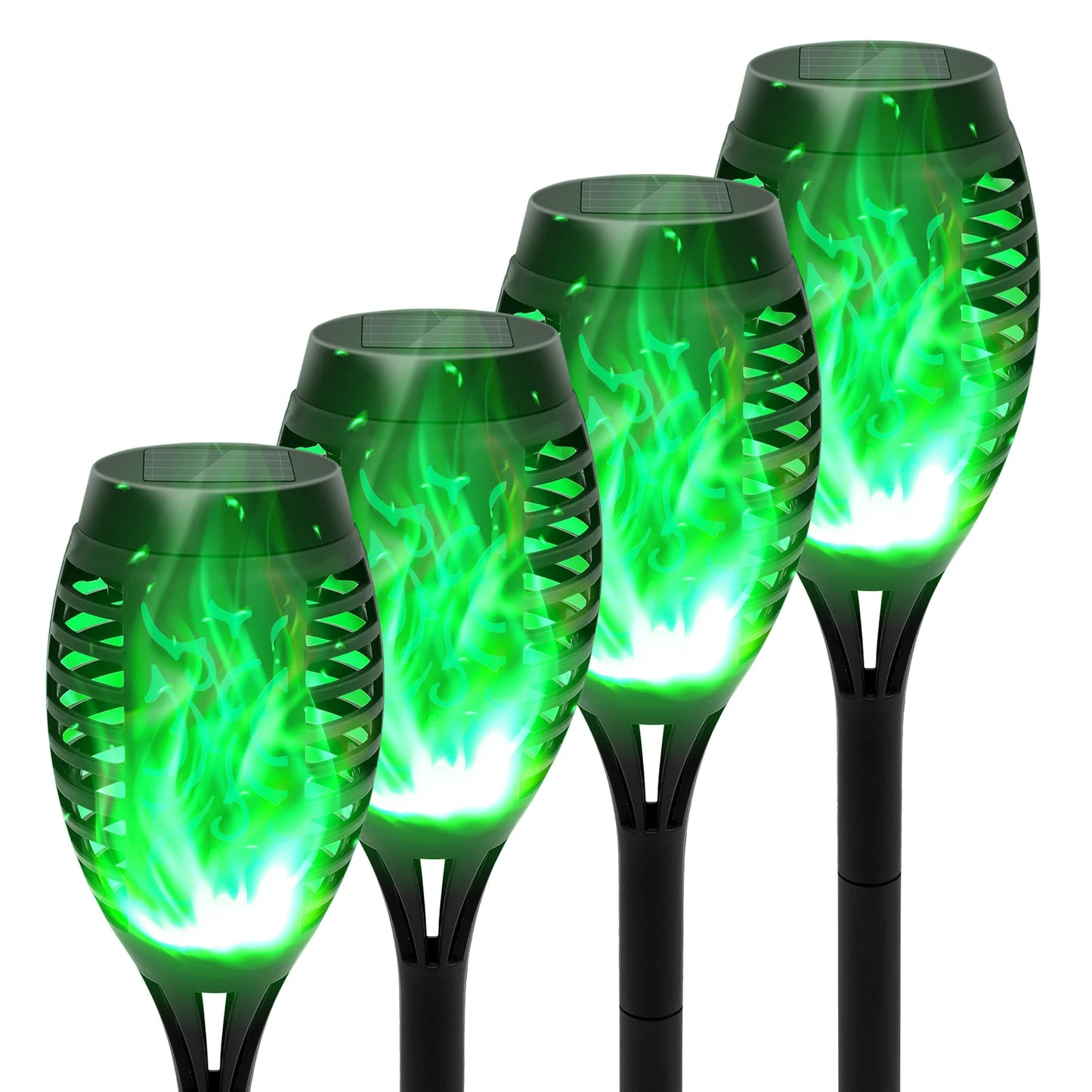 Solar Flame Torch Lights Outdoor Decoration Flickering LED Path