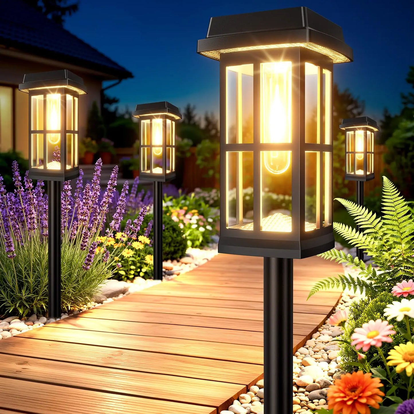 Solar Pathway Lights IP65 Outdoor Landscape Lighting