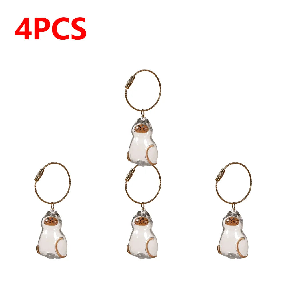 APWIKOGER Cat Keychain DIY Pendant Hair Storage Box