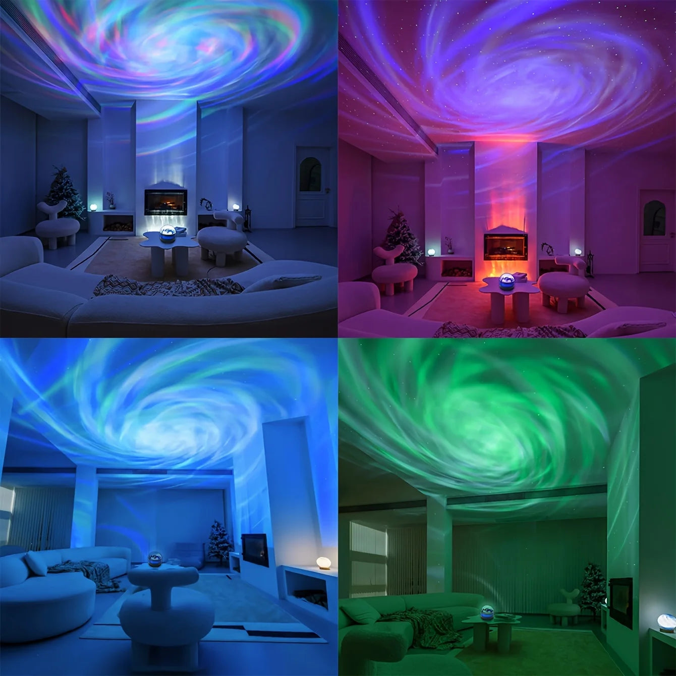 Galaxy Starry Sky Projector LED Night Light USB Rechargeable With Remote