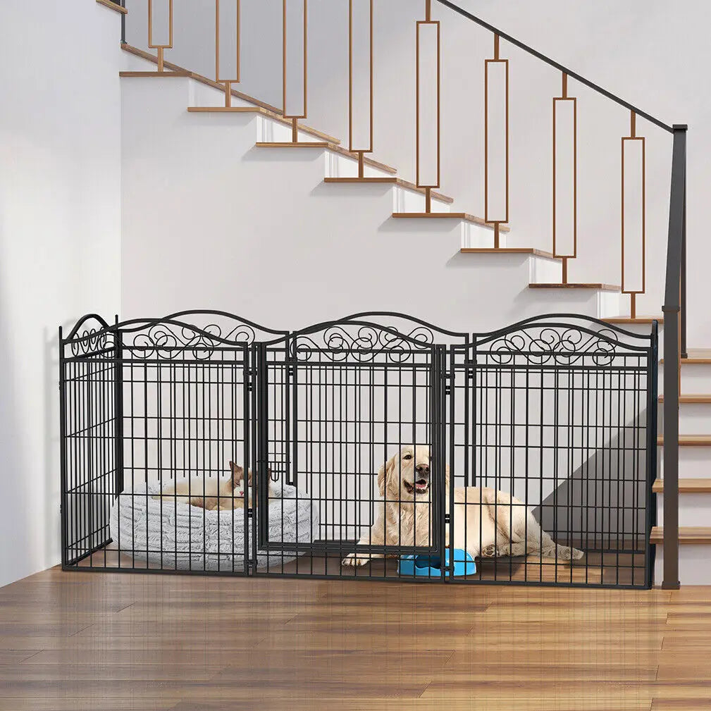 BINGOPAW Heavy Duty Foldable Dog Playpen, 8 Panel Kennel