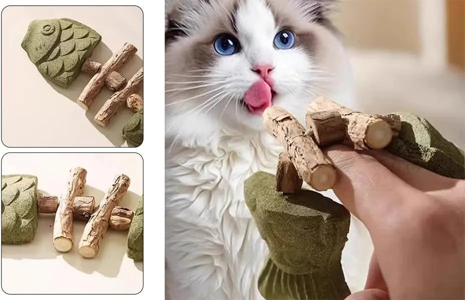 Dental Health Chew Toy For Cats Bite Resistant Fishbone Toy