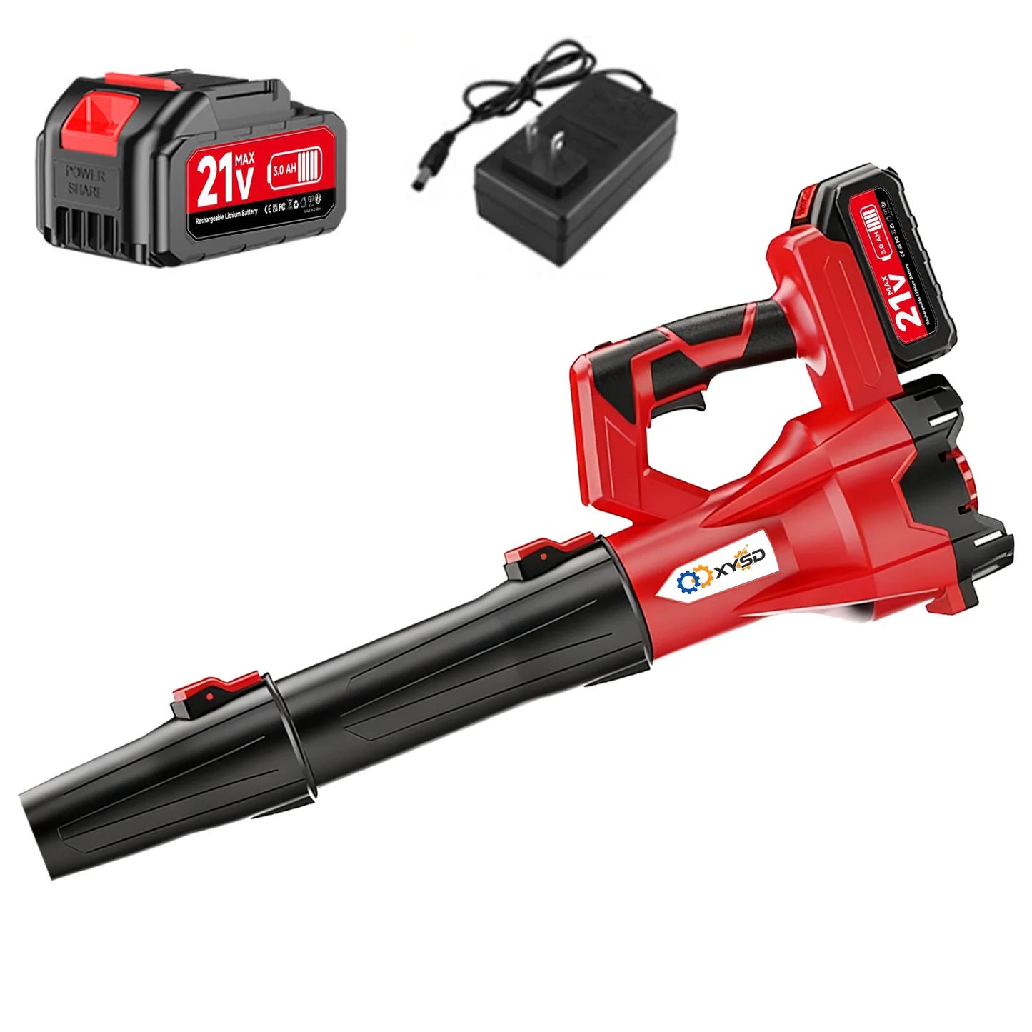 Cordless Leaf Blower 650 CFM 21V Battery Six Speeds
