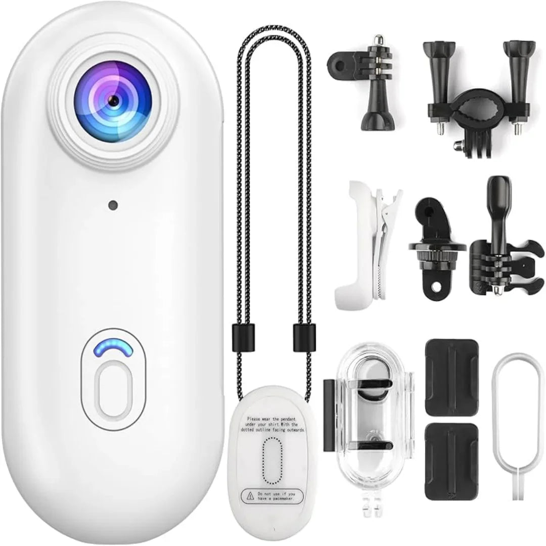 Mini WiFi Action Camera 128GB Portable Camcorder Helmet Mount