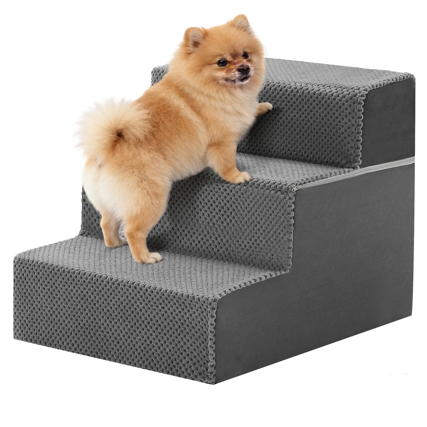 JHK Right Angled Foam Dog Stairs For Small Dogs Ramp