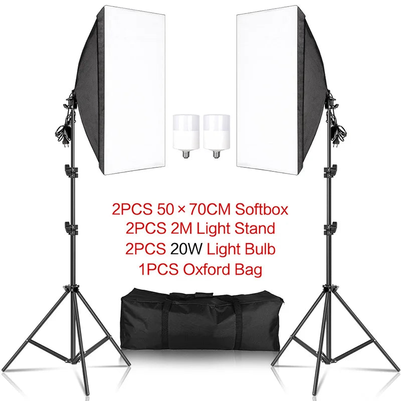 SH Professional Softbox Lighting Kit For Photography Studio