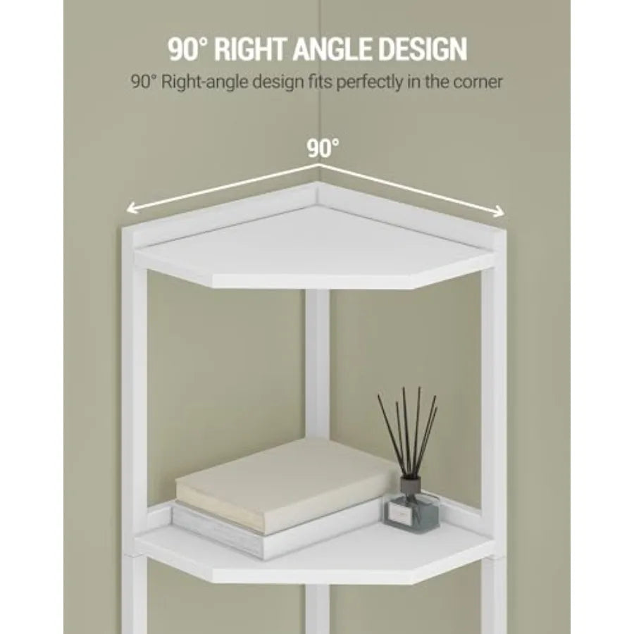 Corner Shelf Stand Bookcase For Living Room Organization
