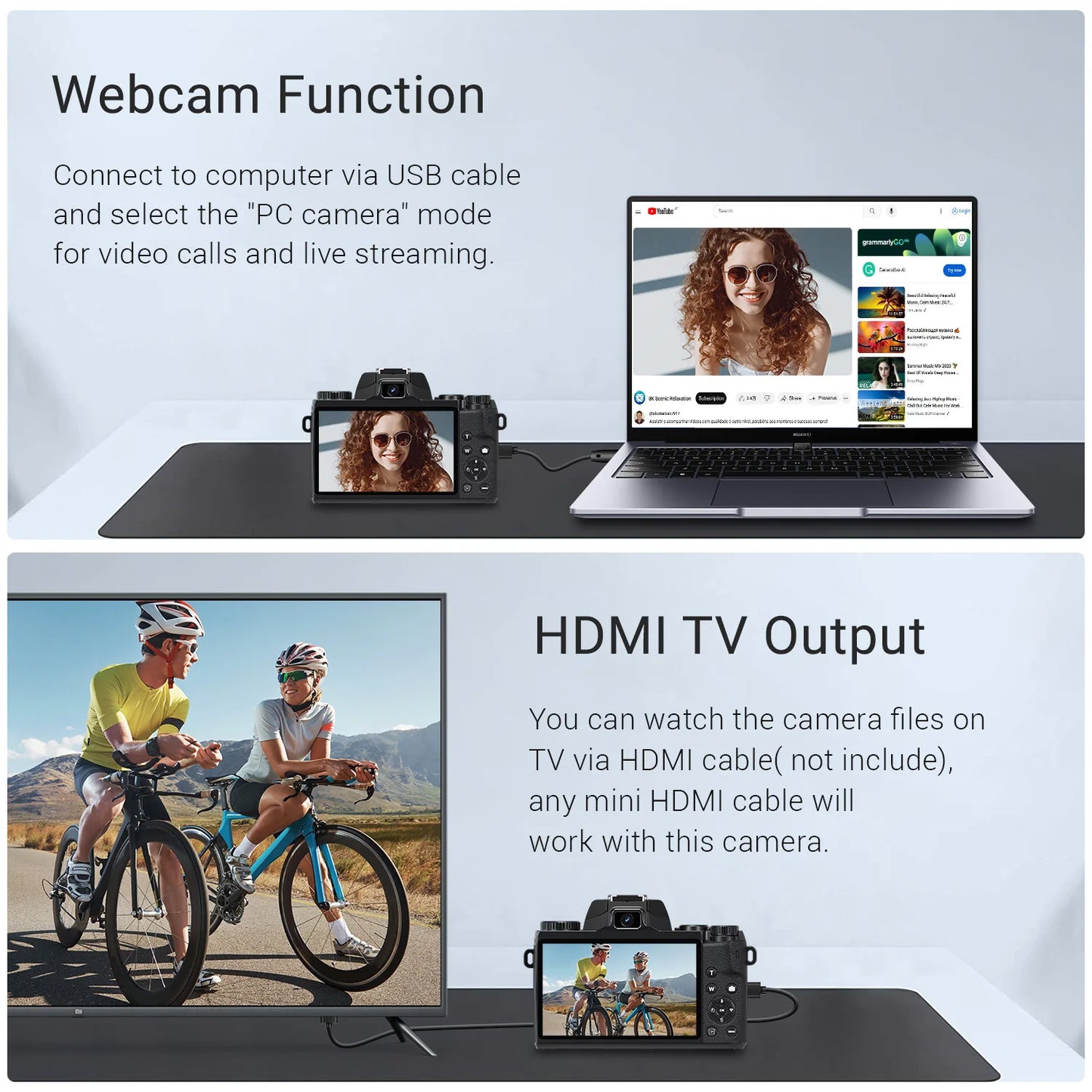 Gavonde 4K 64MP WiFi Vlogging Digital Camera With Flash