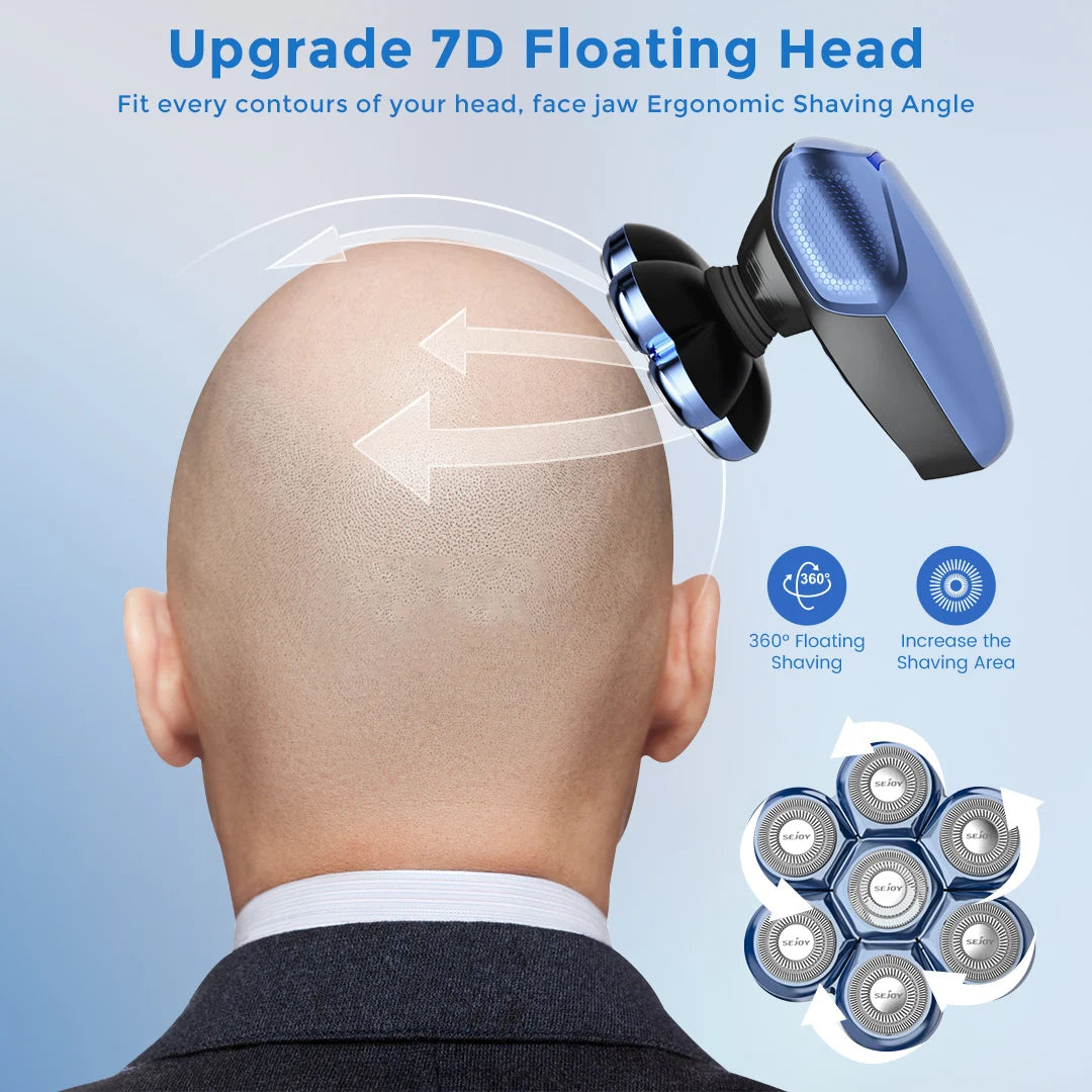 Sejoy 6-In-1 7D Head Shaver Waterproof Grooming Kit For Men