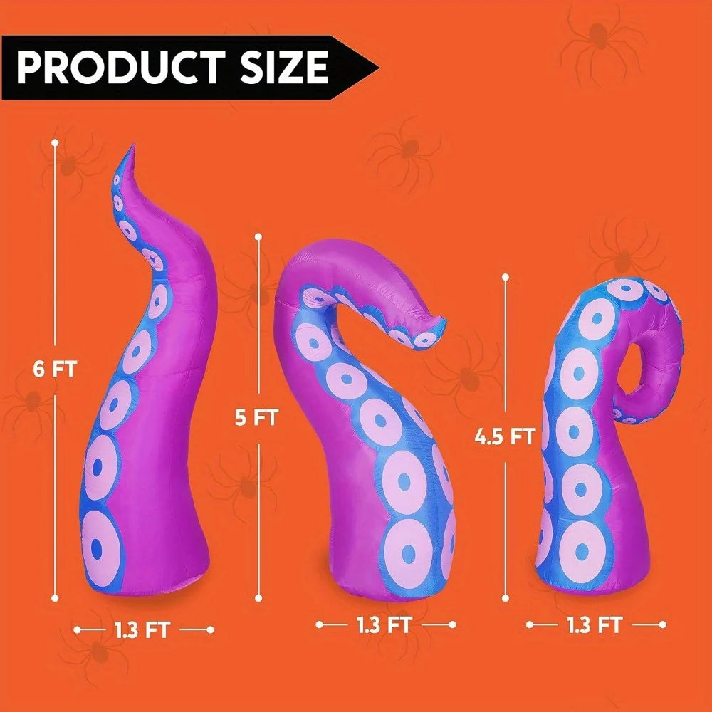 Joyfy LED Octopus Tentacle Inflatable Halloween Outdoor Decoration