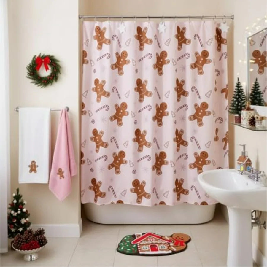 Christmas Gingerbread Man Bathroom Accessories Set