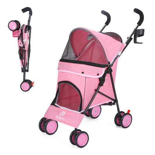 Wedyvko Pet Dog Stroller With Brakes And Storage For Travel