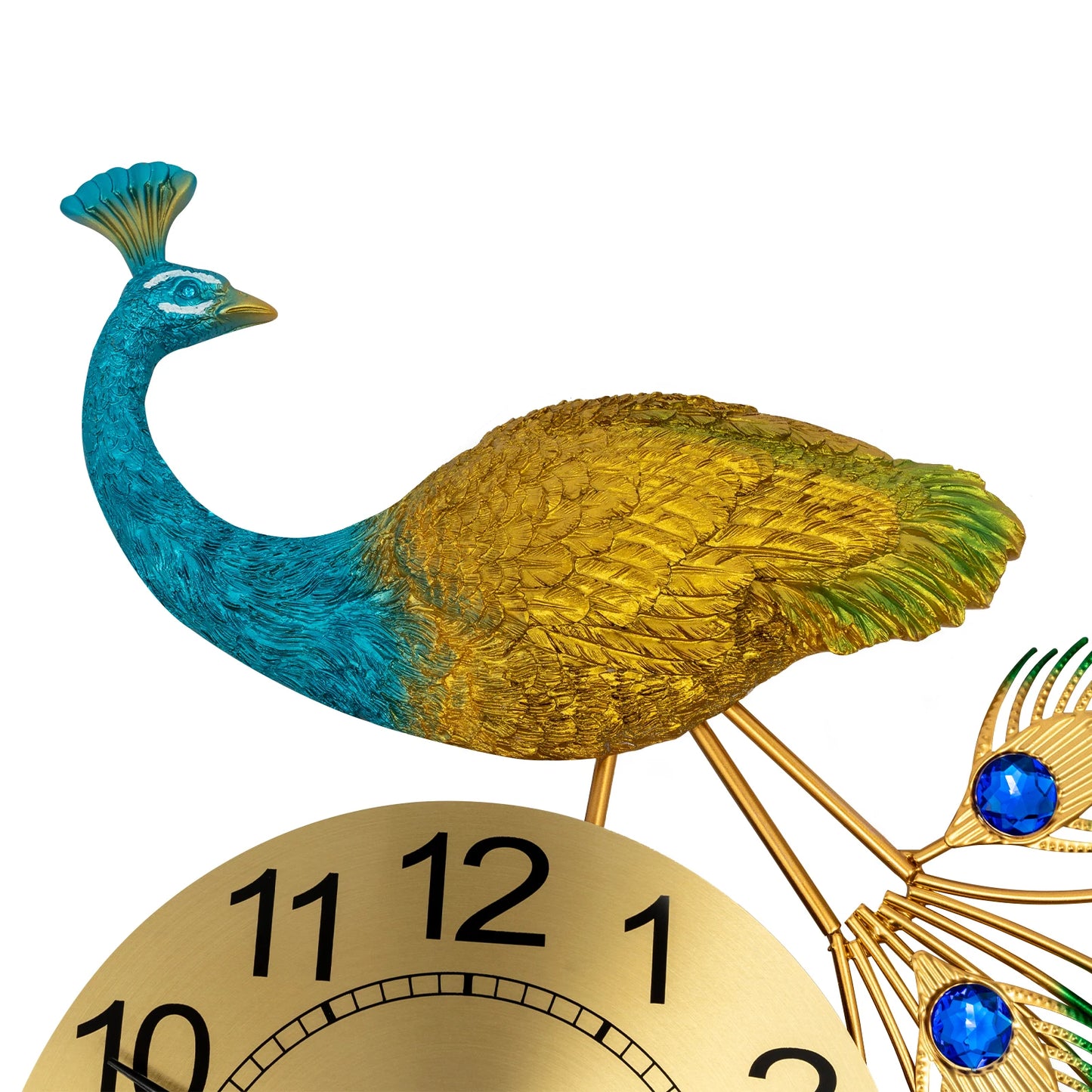 Noned Peacock Wall Clock Modern Acrylic Wall Decor