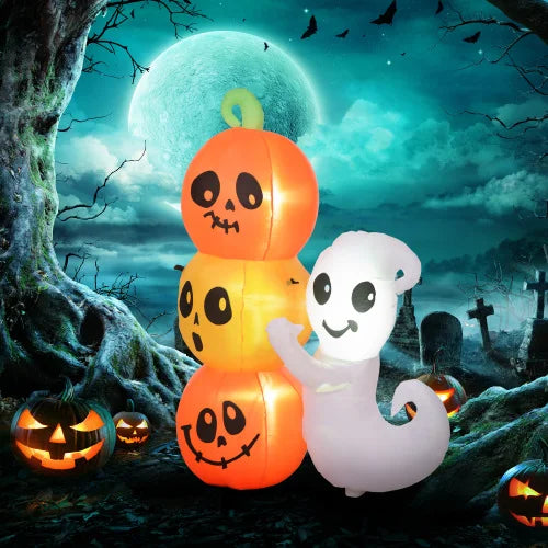 Inflatable Halloween Ghost And Pumpkin Outdoor LED Decoration