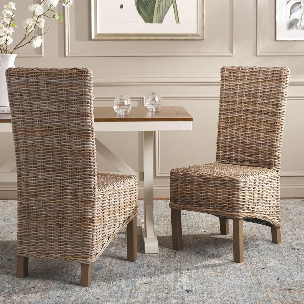 Pembrooke Wicker Dining Chairs Set of Two Modern Home Furniture