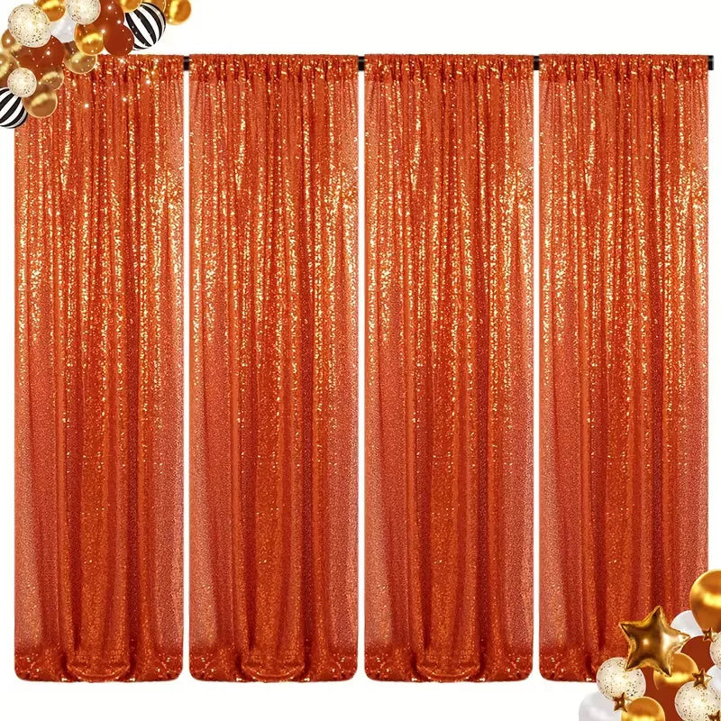 Sequin Backdrop Curtains Panels for Photography and Wedding Events